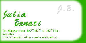 julia banati business card